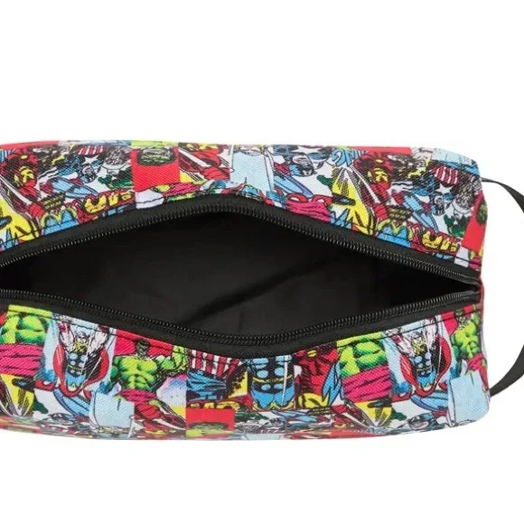 Marvel Superheroes Three Piece Toiletry Set Bag Wallet Keychain Captain America - Picture 6 of 7